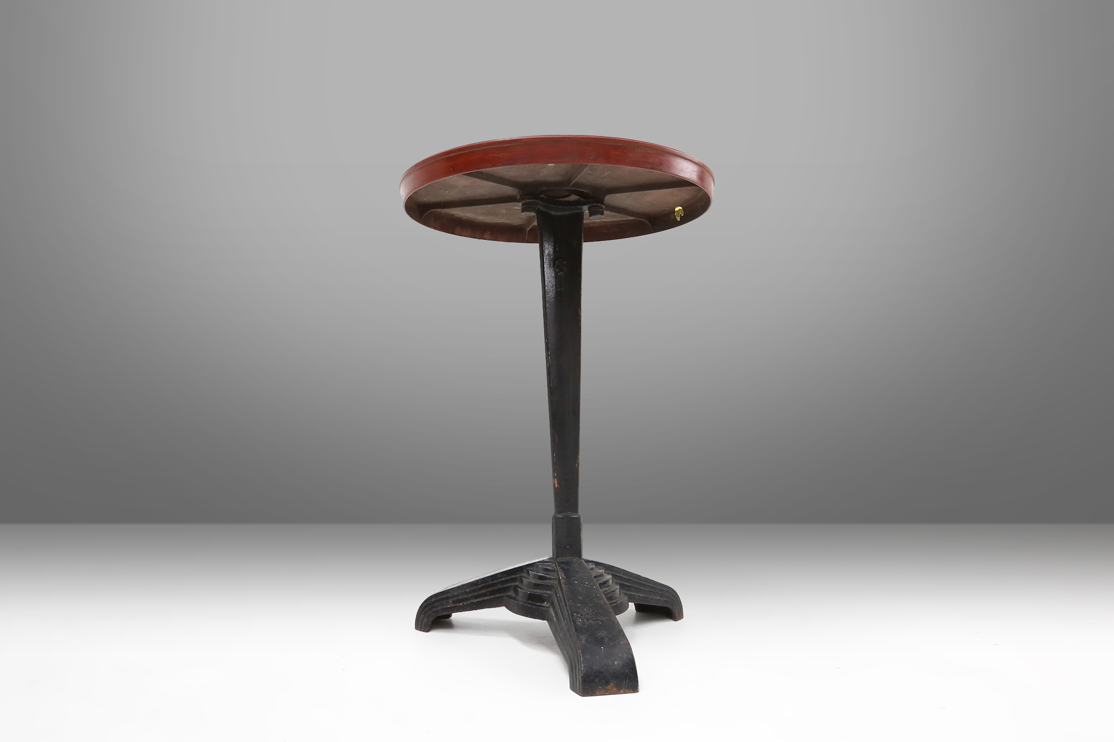 Rare Louis Vuitton cast iron bistro table with bakelite top, France ca. 1930thumbnail